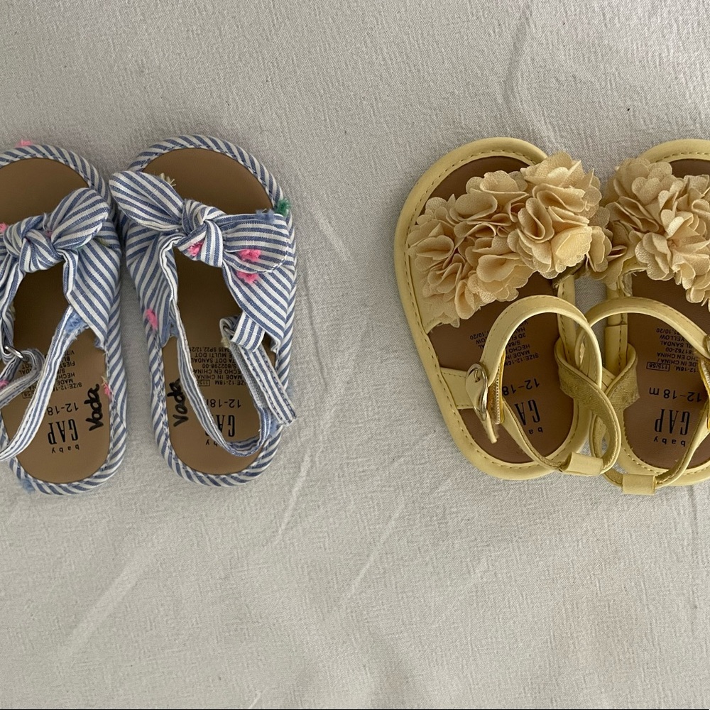 Baby Gap Girl Sandals - Size: 12-18 months (2 Pairs)